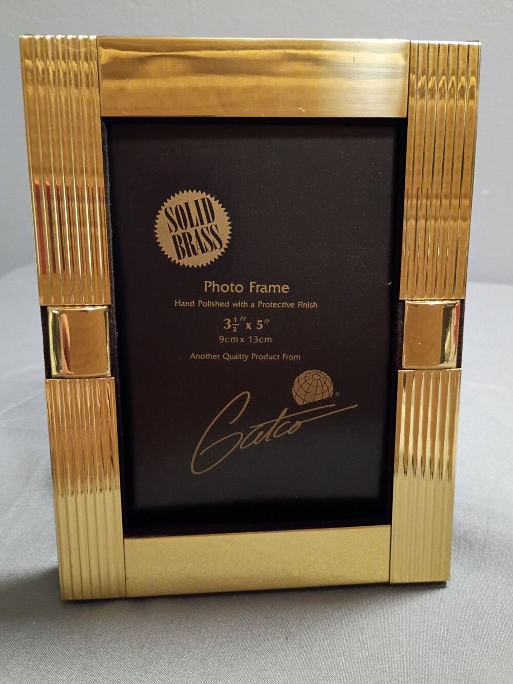 Vintage Gatco Brass Photo Picture Frame Hand Polished 3.5" x 5”